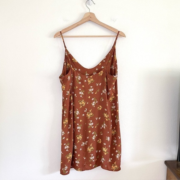 Reformation Ventura Slip Sundress Floral Mini Cami Dress Caramel Floret Large - Picture 5 of 13